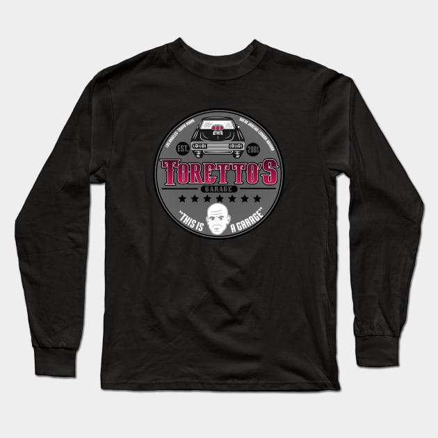 Toretto's Garage Long Sleeve T-Shirt by carloj1956